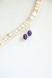 Charoite Oval Earrings