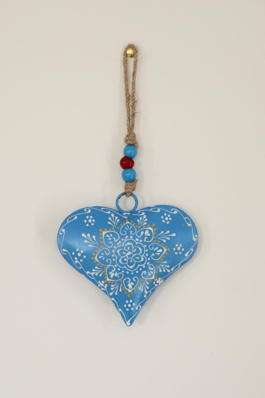 Mid Size Blue Painted Heart