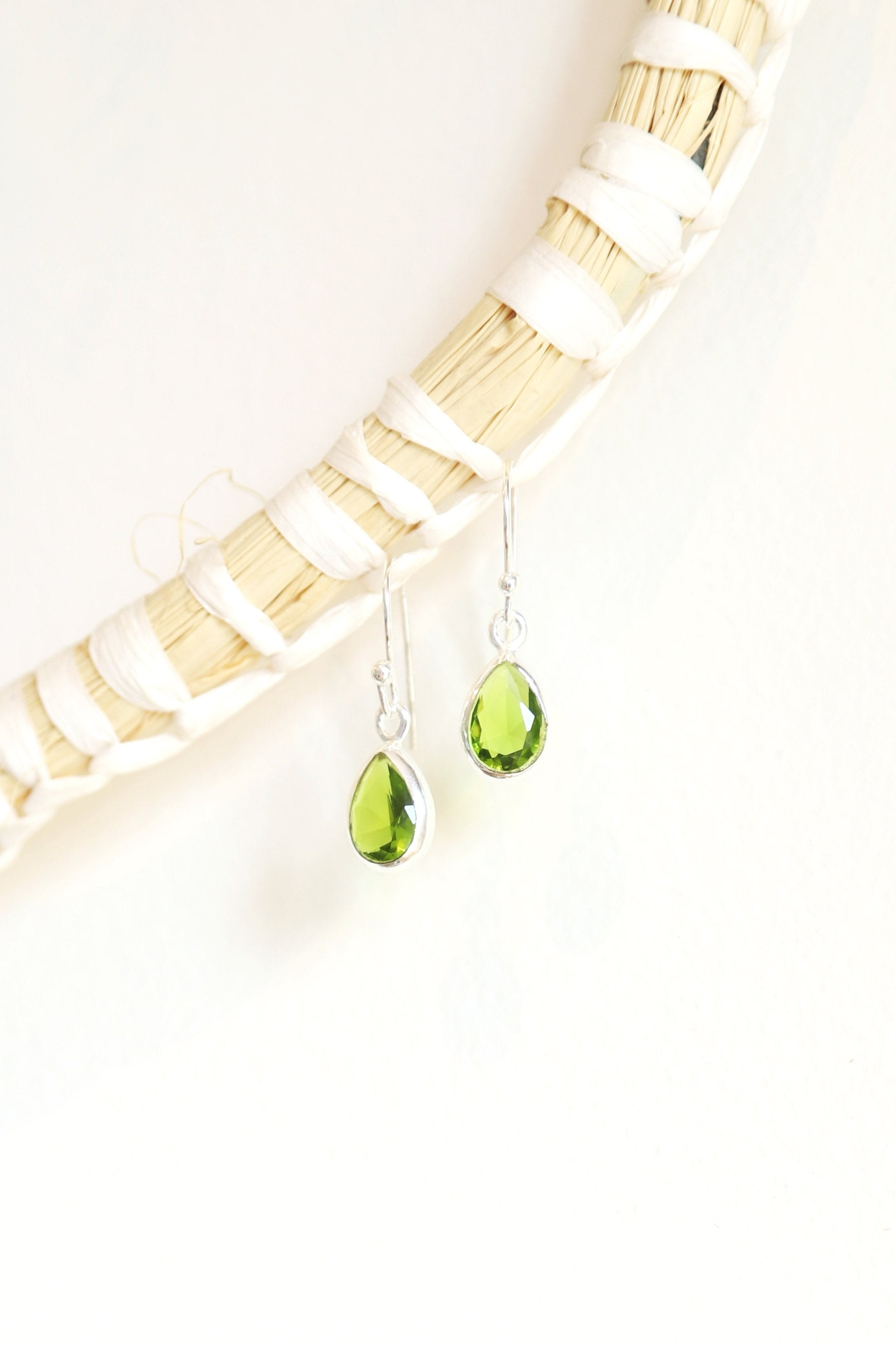 Peridot Teardrop Earrings