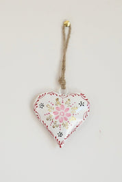 Small White Painted Heart