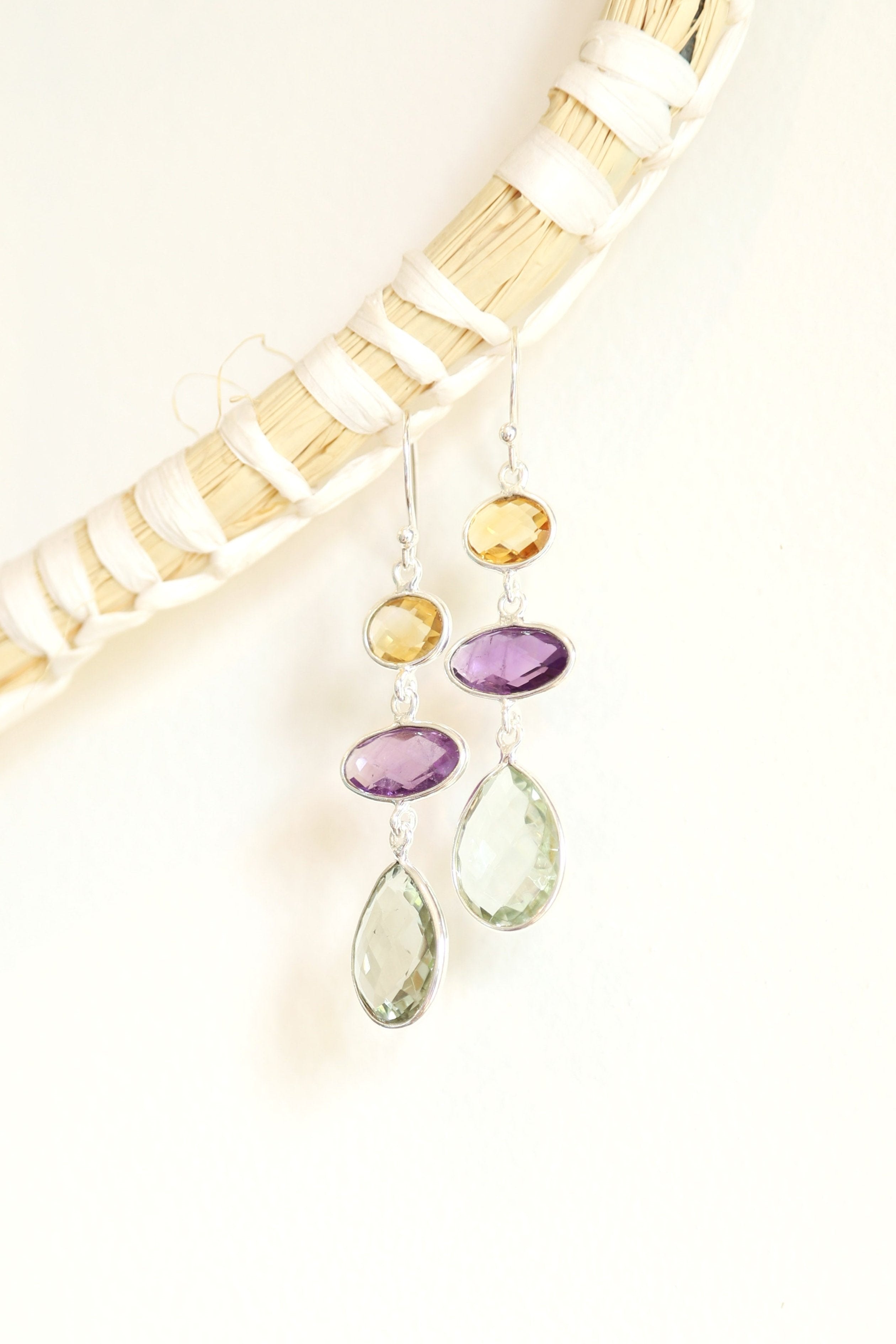 Faceted Drop Earrings