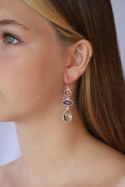 Faceted Drop Earrings