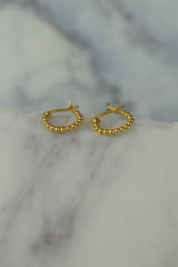 Gale Gold Dotted Hoops