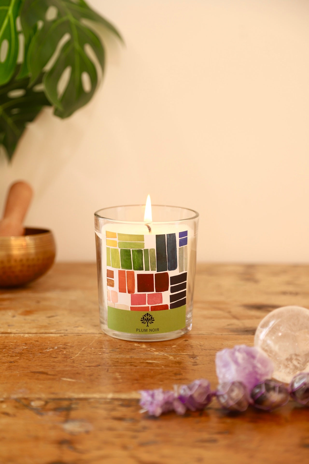 Plum Noir Glass Candle