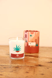 Cactus Blossom Glass Candle