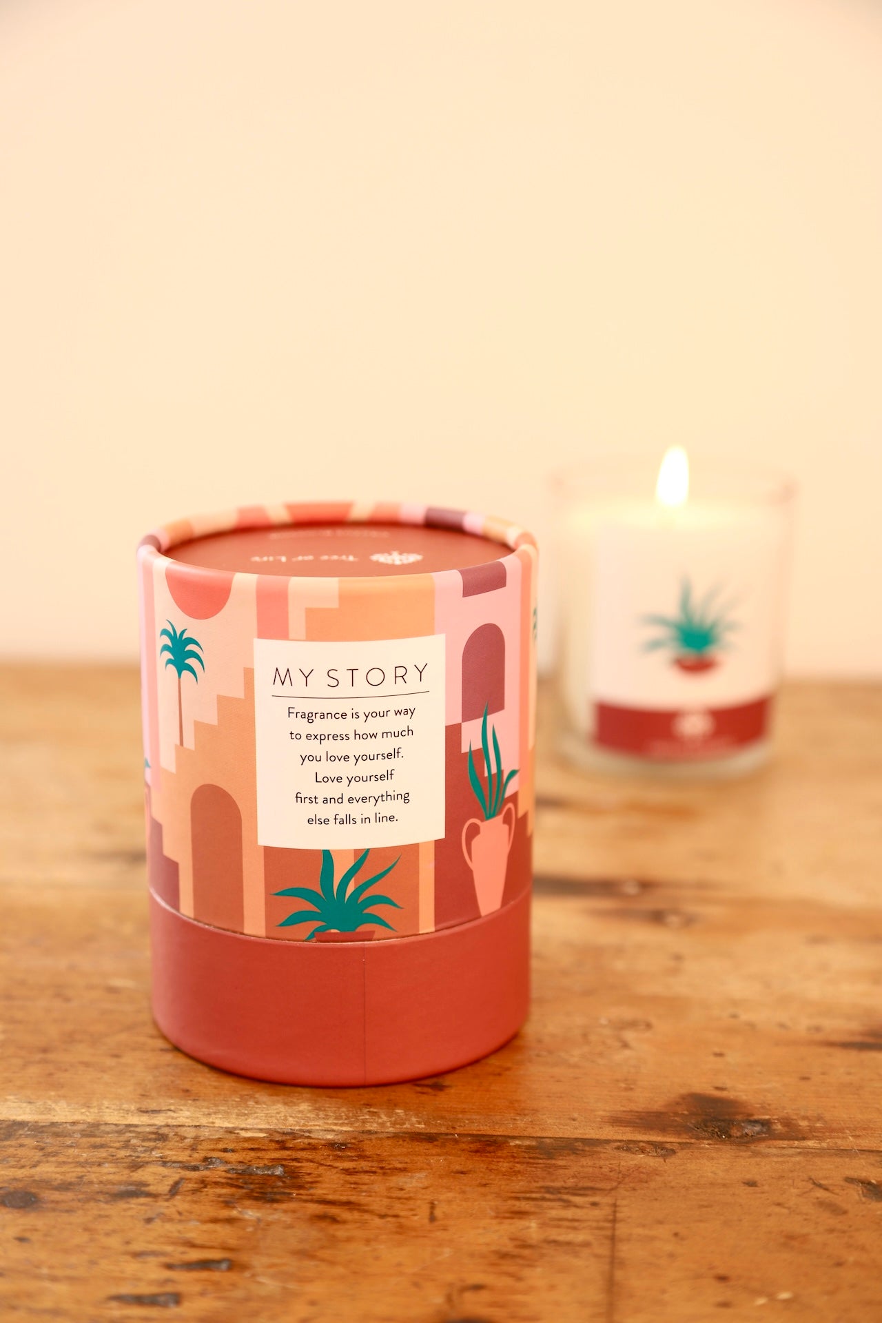 Cactus Blossom Glass Candle