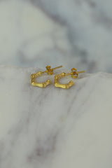 Bamboo Gold Hoops