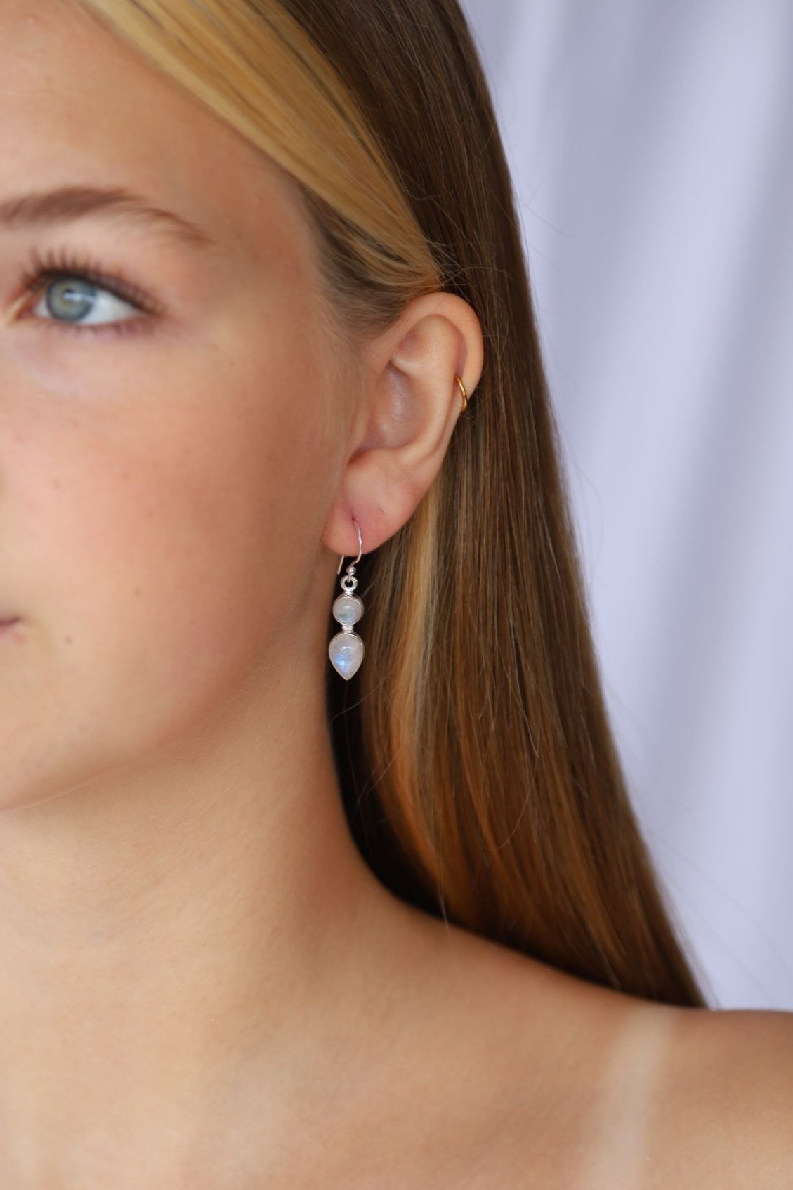 Moonstone Double Drop Earrings