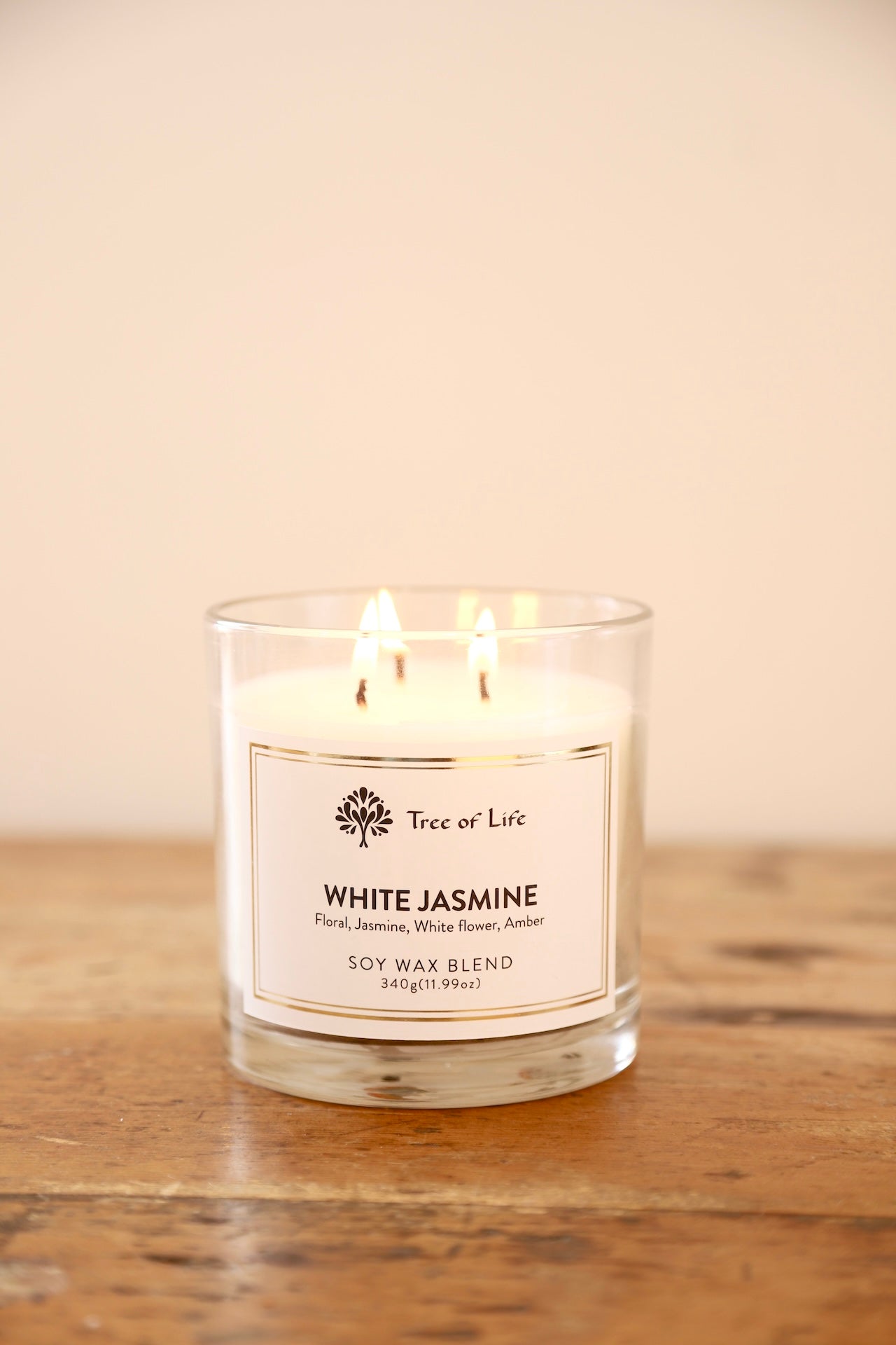 White Jasmine 3 Wick Candle