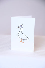 Floral Goose Greeting Card