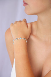 Blue Topaz Chain Bracelet