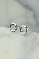 Silver Circle Earrings