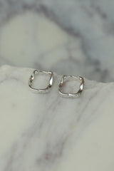 Rosa Silver Twist Hoops