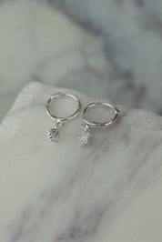 Silver Clam & Star Earrings