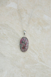 Pink Moss Agate Pendant