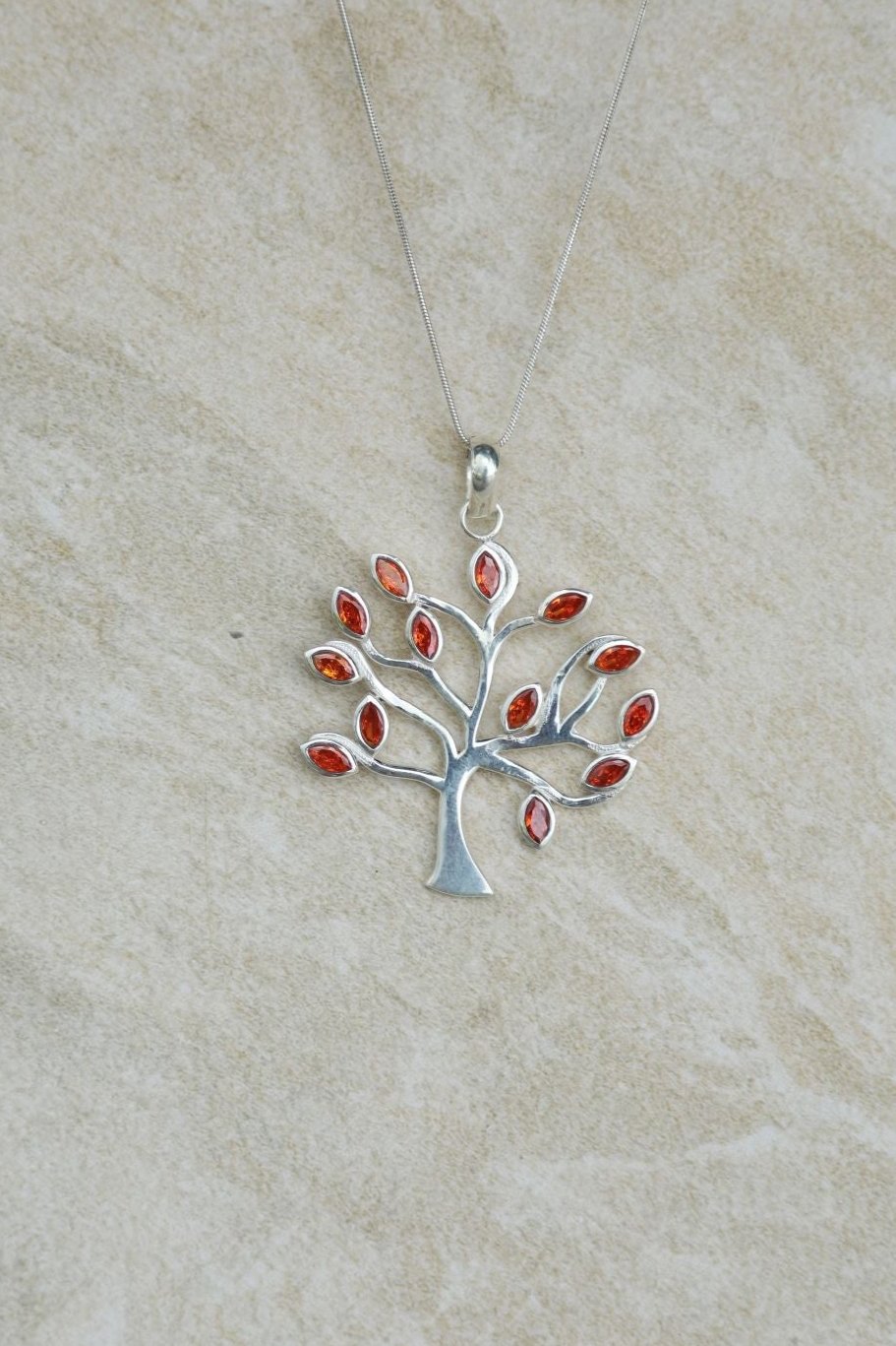 Gemstone Tree Pendant