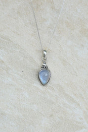 Rainbow Moonstone Teardrop Pendant