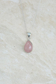 Tear Drop Rose Quartz Pendant