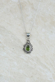 Ornate Swirl Peridot Pendant