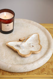 Butterfly Shell Wood Plate