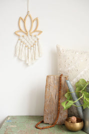White Lotus Macrame Hanging