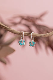 Floral Charm Hoops