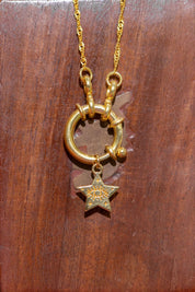 Gold Starry Eye Pendant