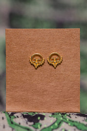 Gold Ikat Point Studs