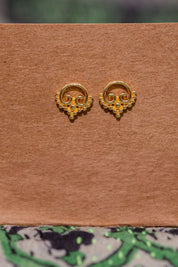 Gold Ikat Point Studs