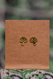 Gold Mushroom Studs