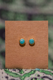 Gold Turquoise Studs