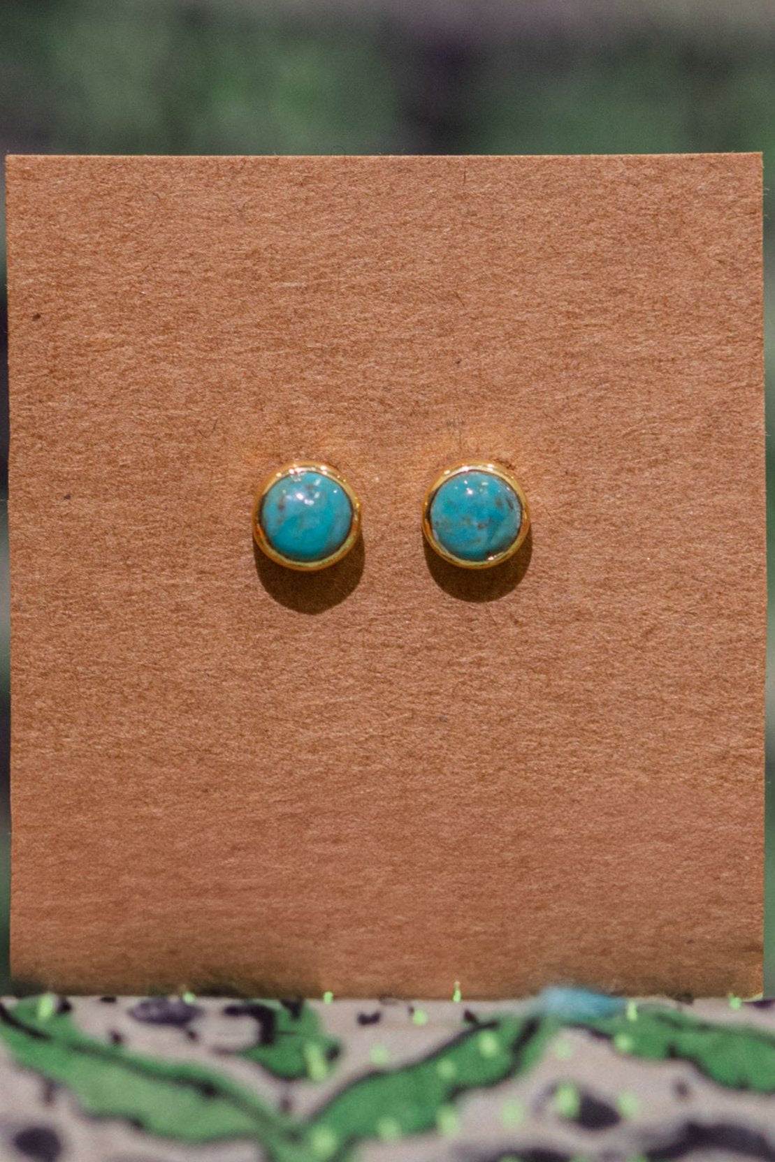 Gold Turquoise Studs