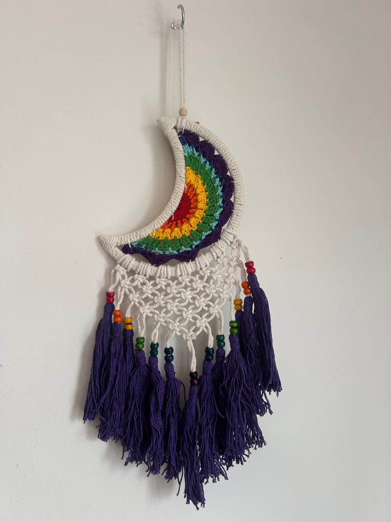 Moon Macrame Tassel Dreamcatcher