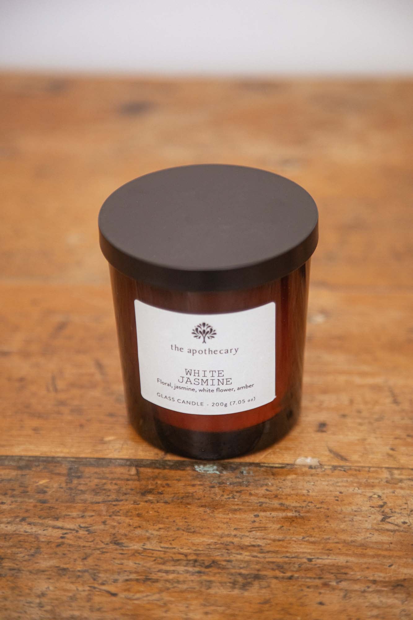 White Jasmine Glass Jar Candle