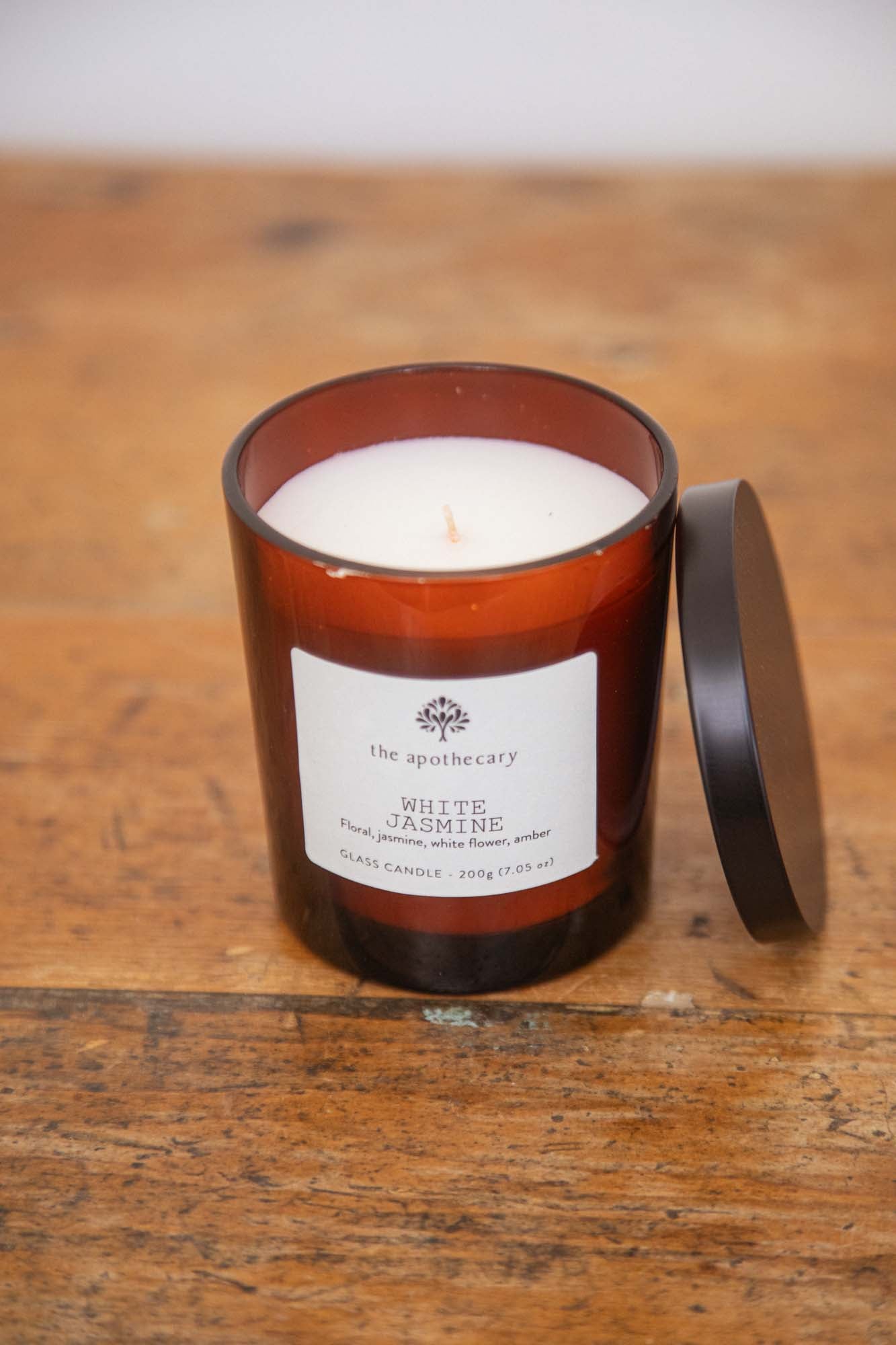 White Jasmine Glass Jar Candle