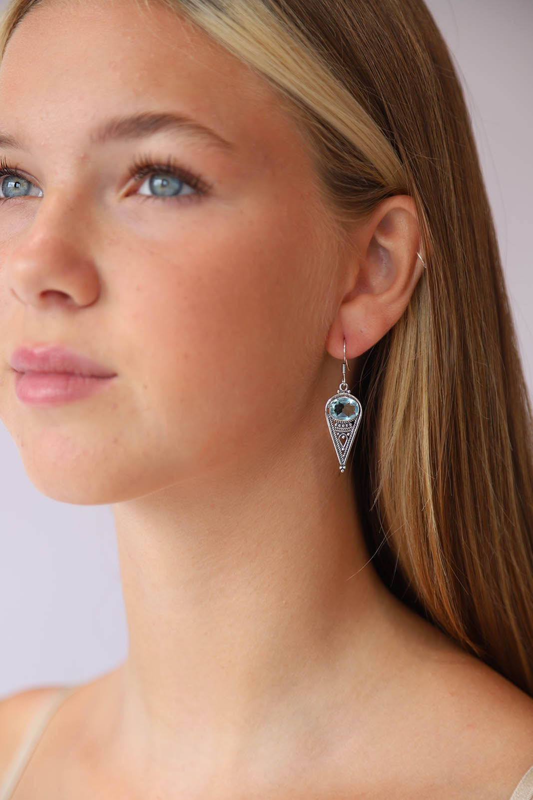 Blue Topaz Regal Earrings