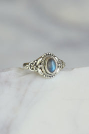 Labradorite Betty Oval Ornate Ring