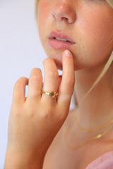 Gold Smoky Quartz Agatha Claw Set Ring