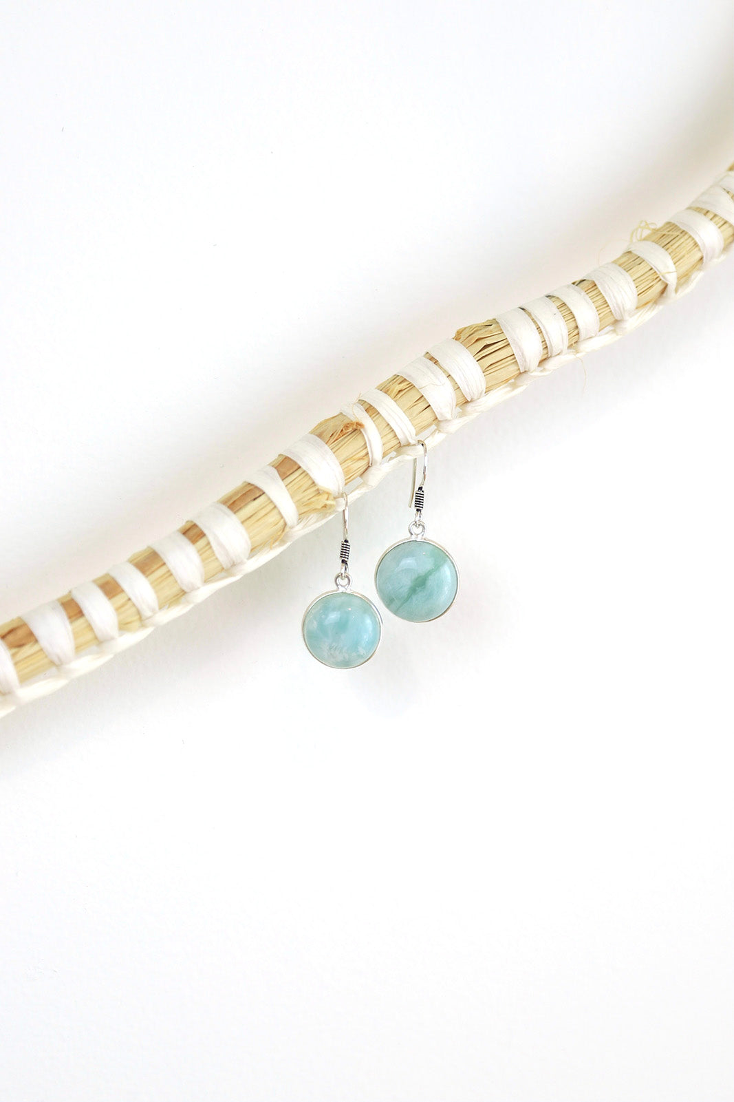 Larimar Round Faceted Drops