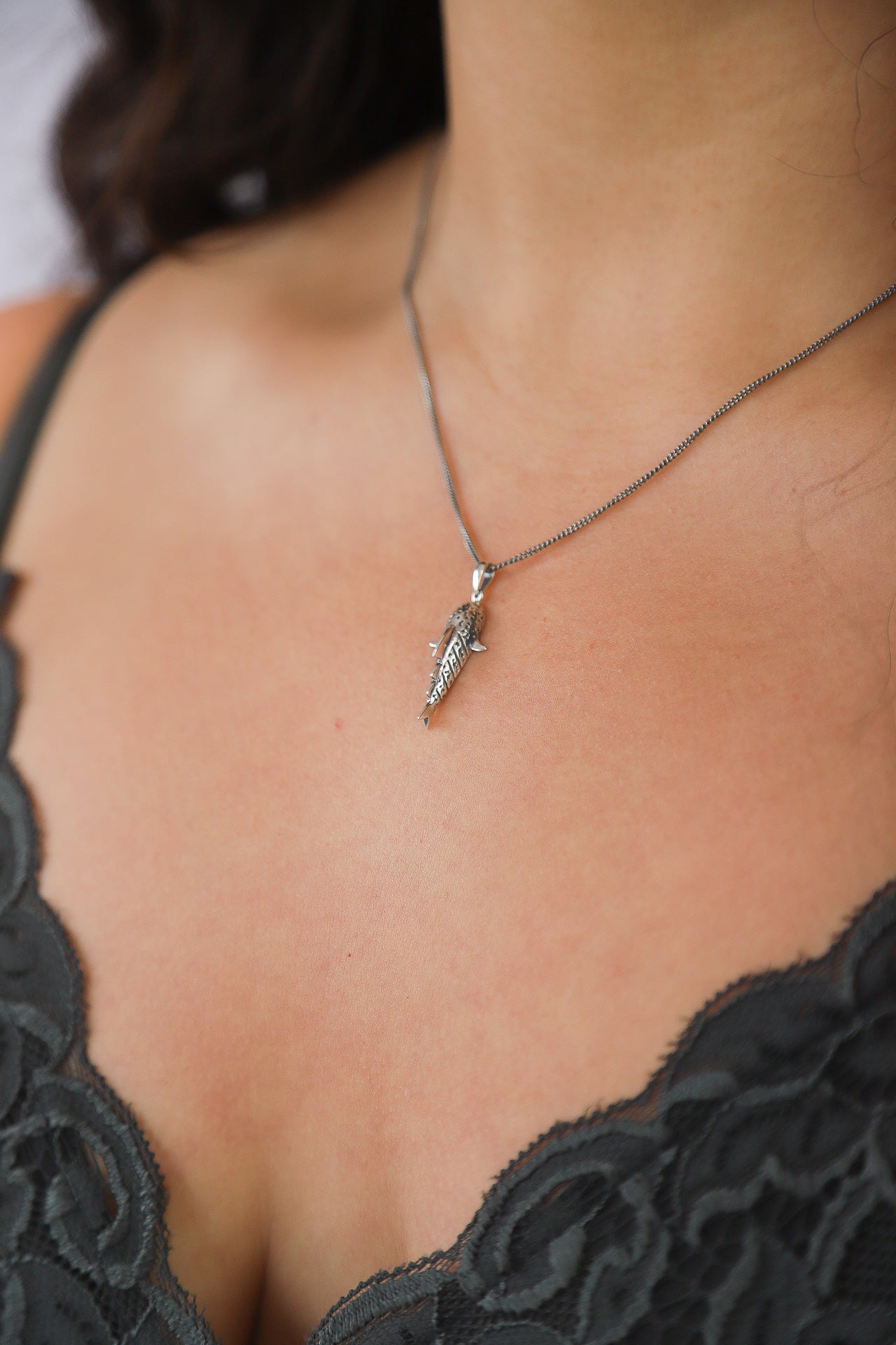 Silver Shark necklace