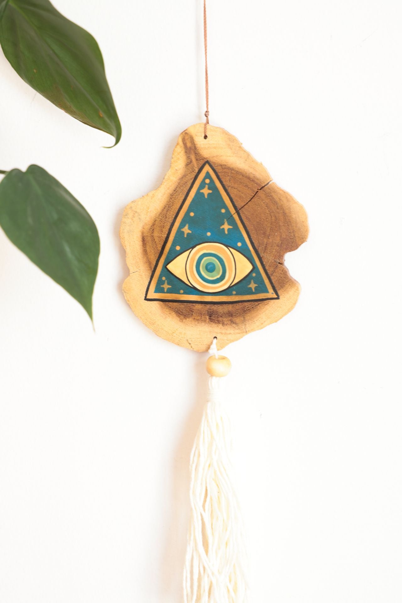 Wooden Eye Hanging With Tassel