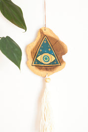 Wooden Eye Hanging With Tassel