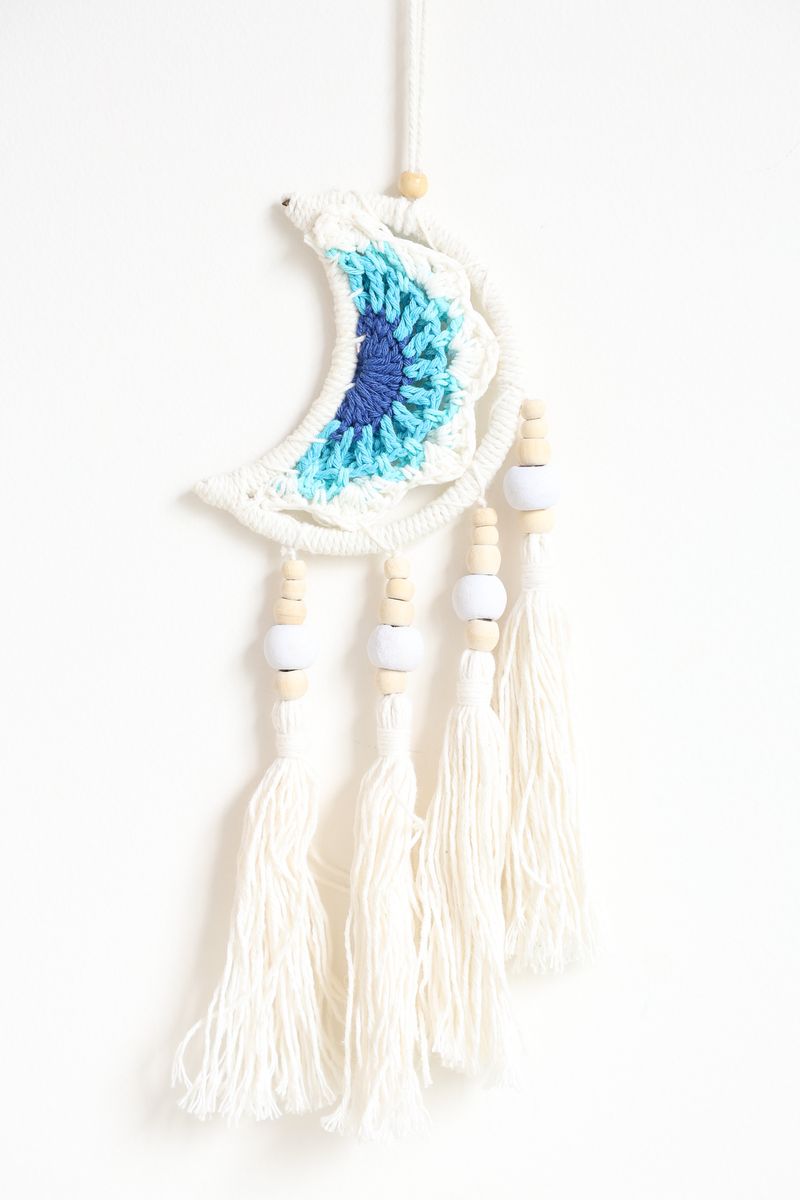 Blue Moon Tassel Small Wall Hanging