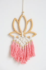 Pink Lotus Macrame Hanging
