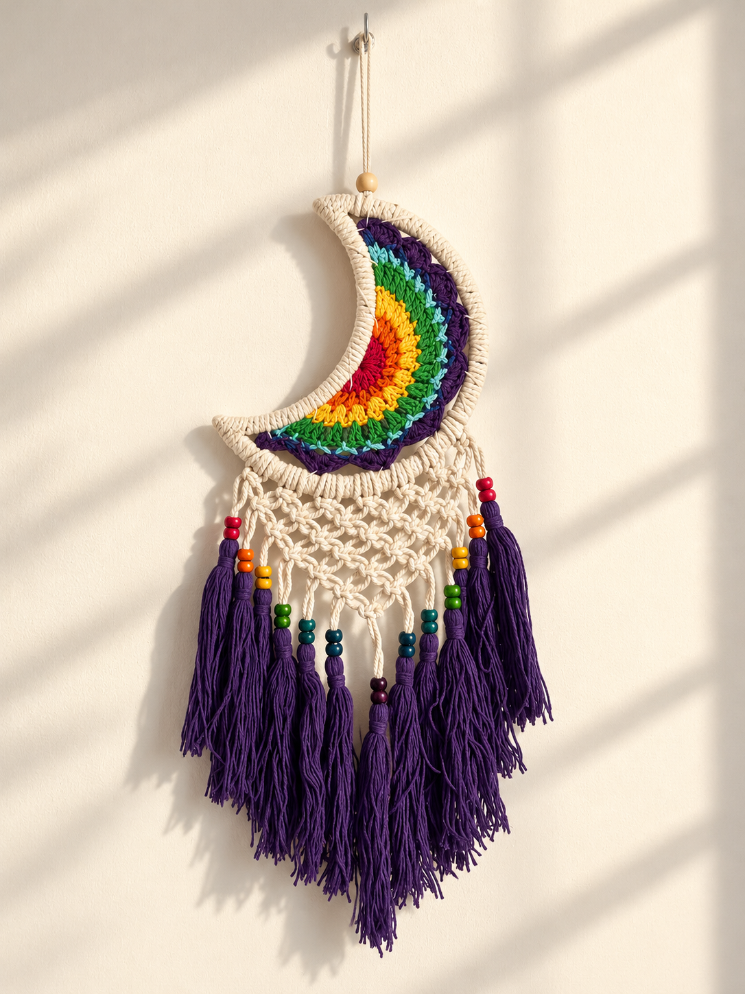 Moon Macrame Tassel Dreamcatcher