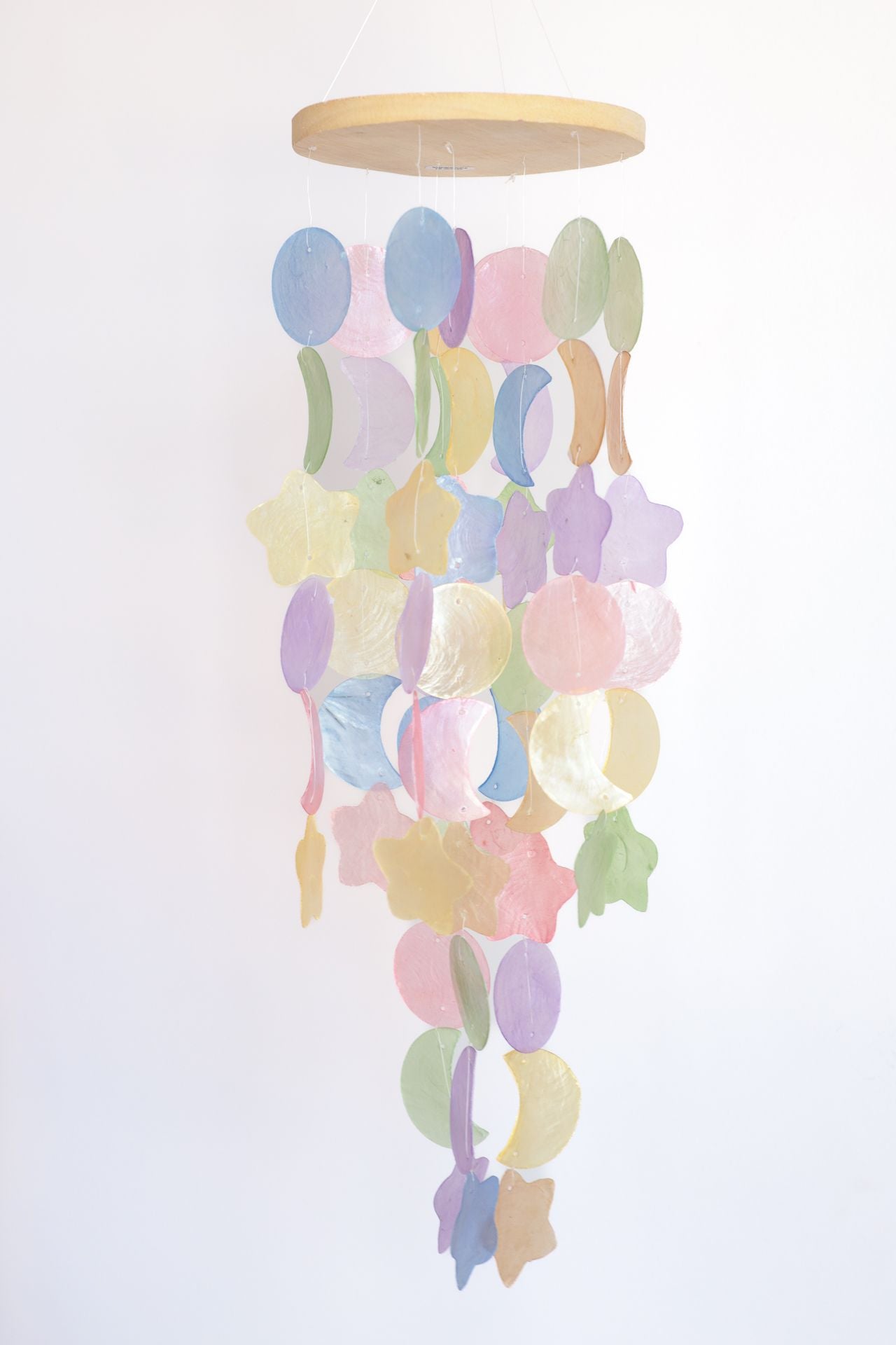 Pastel Celestial Capiz Shell Windchime