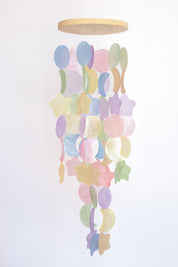 Pastel Celestial Capiz Shell Windchime