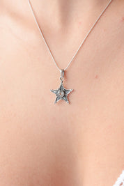 Bright Star Blue Topaz Pendant