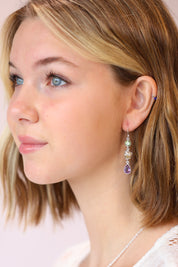 Gemstone Droplet Earrings