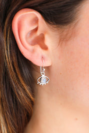 Rainbow Moonstone Little Eye Earrings